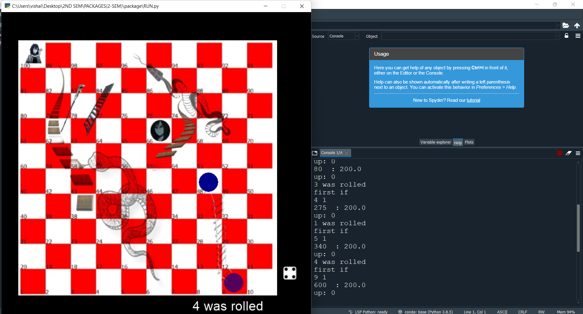 SNAKE-AND-LADDER-GAME | This is snake and ladder game created using ...
